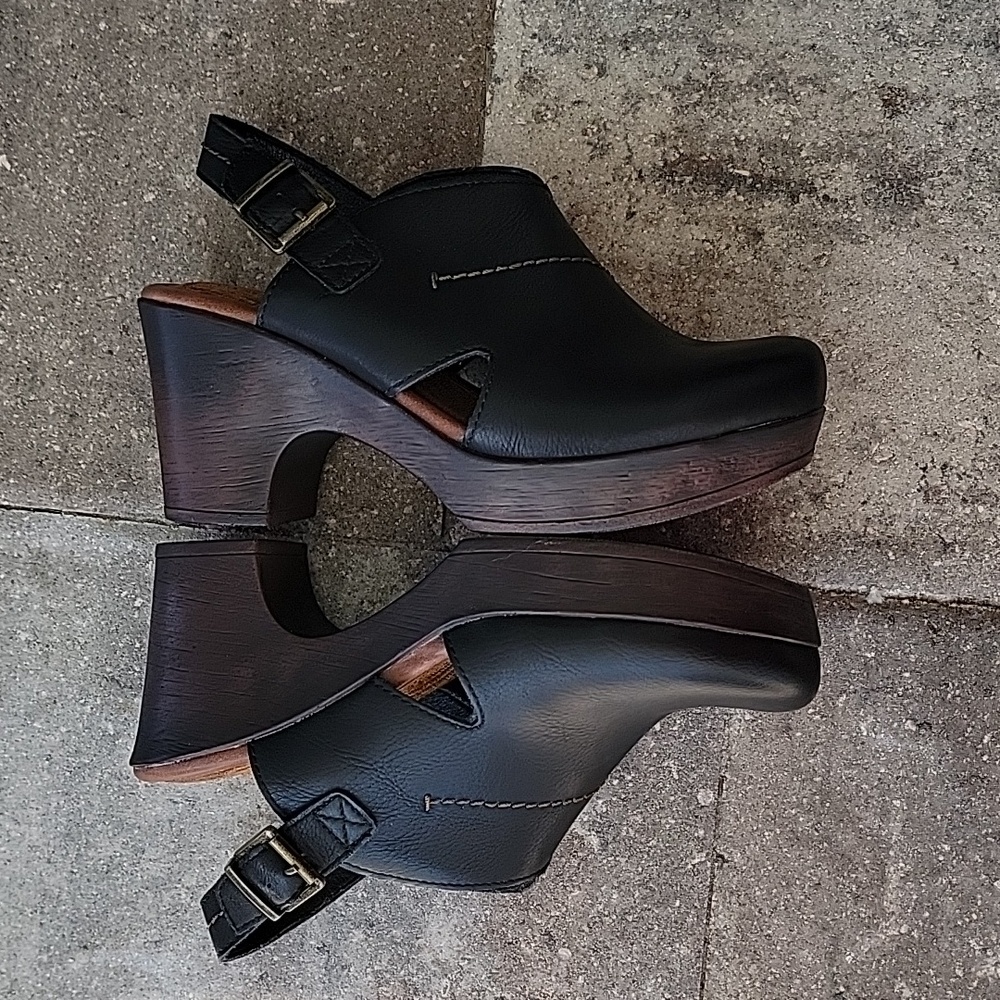 BOC Ceclia Black Heeled Clogs Sz 8 - Picture 9 of 14